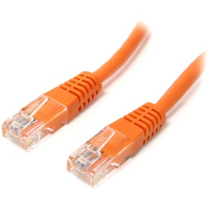 StarTech.com 15 ft Cat5e Orange Molded RJ45 UTP Cat 5e Patch Cable - 15ft Patch Cord