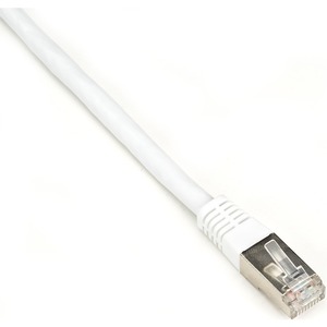 Black Box Cat6 250-MHz Shielded, Stranded Cable SSTP (PIMF), PVC, White, 1-ft. (0.3-m)