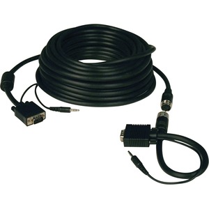 Tripp Lite 50ft SVGA / VGA Coax Monitor Cable with Audio and RGB High Resolution Easy Pull HD15 M/M 50'