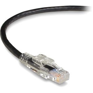 Black Box GigaBase 3 CAT5e 350-MHz Lockable Patch Cable (UTP), Black, 1-ft. (0.3-m)