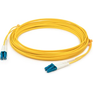 AddOn 15m LC (Male) to LC (Male) Yellow OS1 Duplex Fiber OFNR (Riser-Rated) Patch Cable