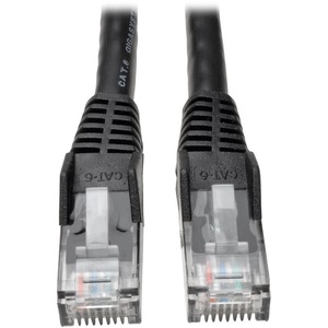 Tripp Lite 3ft Cat6 Gigabit Snagless Molded Patch Cable RJ45 M/M Black 3'