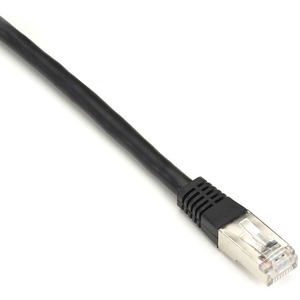 Black Box Cat6 250-MHz Shielded, Stranded Cable SSTP (PIMF), PVC, Black, 20-ft. (6.0-m)