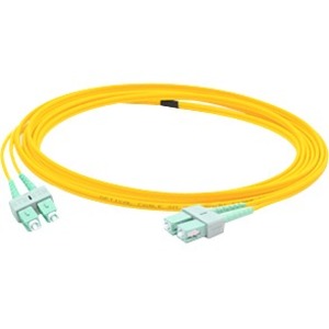 AddOn 2m ASC (Male) to ASC (Male) Yellow OS1 Duplex Fiber OFNR (Riser-Rated) Patch Cable