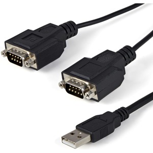 StarTech.com 2 Port FTDI USB to Serial RS232 Adapter Cable with COM Retention