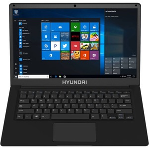 Hyundai Thinnote-A, 14.1&quot; Celeron Laptop, 4GB RAM, 64GB Storage, Expandable  2.5&quot; SATA HDD Slot, Windows 10 Pro, Black