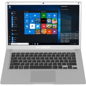 Hyundai Thinnote-A, 14.1&quot; Celeron Laptop, 4GB RAM, 64GB Storage, Expandable 2.5&quot; SATA HDD Slot, Windows 10 Pro, English Keyboard - Silver