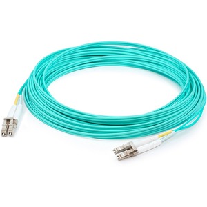 AddOn 2m HP AJ835A Compatible LC (Male) to LC (Male) Aqua OM3 Duplex Fiber OFNR (Riser-Rated) Patch Cable