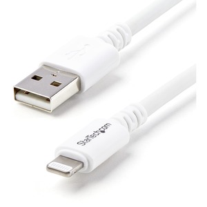 StarTech.com 3m (10ft) Long White Apple 8-pin Lightning Connector to USB Cable for iPhone / iPod / iPad