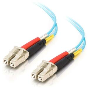 C2G 1m LC-LC 10Gb 50/125 OM3 Duplex Multimode Fiber Optic Cable (TAA Compliant) - Aqua