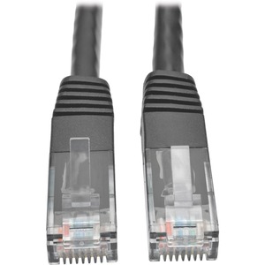 Tripp Lite Cat6 Gigabit Molded Patch Cable (RJ45 M/M), Black, 15 ft