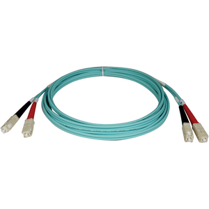 Tripp Lite 10M 10Gb Duplex Multimode 50/125 OM3 LSZH Fiber Optic Patch Cable SC/SC Aqua 33' 33ft 10 Meter