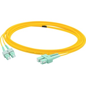 AddOn 5m ASC (Male) to ASC (Male) Yellow OS1 Duplex Fiber OFNR (Riser-Rated) Patch Cable