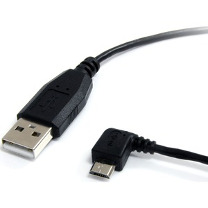 StarTech.com 1 ft Micro USB Cable - A to Left Angle Micro B