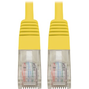 Tripp Lite Cat5e 350 MHz Molded UTP Patch Cable (RJ45 M/M), Yellow, 2 ft.