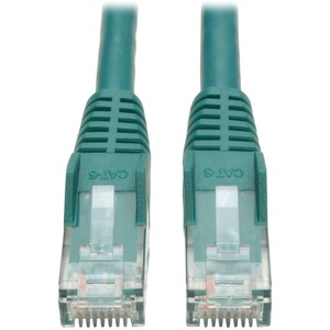 Tripp Lite 3ft Cat6 Gigabit Snagless Molded Patch Cable RJ45 M/M Green 3'