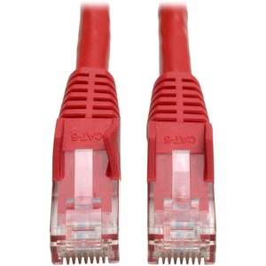 Tripp Lite 3ft Cat6 Gigabit Snagless Molded Patch Cable RJ45 M/M Red 3'