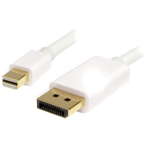 StarTech.com 3m (10 ft) White Mini DisplayPort to DisplayPort 1.2 Adapter Cable M/M - DisplayPort 4k