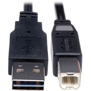 Tripp Lite 1ft USB 2.0 High Speed Cable Reverisble A to B M/M