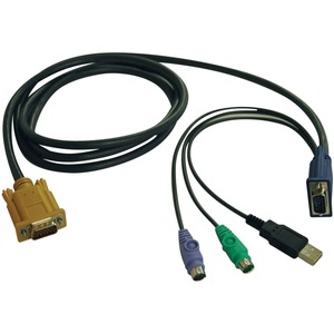 Tripp Lite 15ft USB / PS2 Cable Kit for KVM Switches B020-U08 / U16 &amp; B022-U16