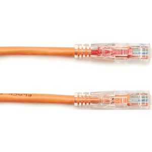 Black Box GigaBase 3 CAT5e 350-MHz Lockable Patch Cable (UTP), Orange, 6-ft. (1.8-m)