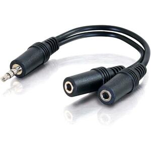 C2G 6in One 3.5mm Stereo Male To Two 3.5mm Stereo Female Audio Splitter