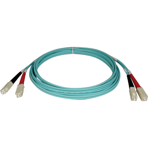 Tripp Lite 2M 10Gb Duplex Multimode 50/125 OM3 LSZH Fiber Optic Patch Cable SC/SC Aqua 6' 6ft 2 Meter