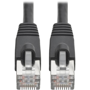 Tripp Lite Cat6a Snagless Shielded STP Patch Cable 10G, PoE, Black M/M 10ft