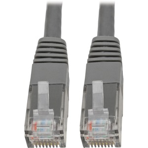 Tripp Lite Cat6 Cat5e Gigabit Molded Patch Cable RJ45 M/M 550MHz Gray 15ft