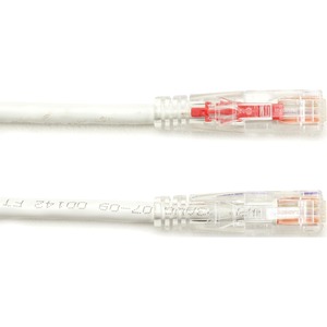 Black Box GigaBase 3 CAT5e 350-MHz Lockable Patch Cable (UTP), White, 100-ft. (30.4-m)