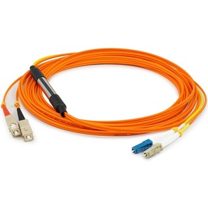 AddOn 3m LC (Male) to SC (Male) Orange OM1 &amp; OS1 Duplex Fiber Mode Conditioning Cable