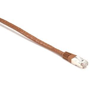 Black Box Cat6 250-MHz Shielded, Stranded Cable SSTP (PIMF), PVC, Brown, 1-ft. (0.3-m)