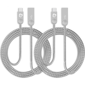 SIIG Zinc Alloy USB-C to USB-A Charging &amp; Sync Braided Cable - 3.3ft, 2-Pack