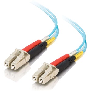 C2G 12m LC-LC 10Gb 50/125 Duplex Multimode OM3 Fiber Cable - Aqua - 39ft