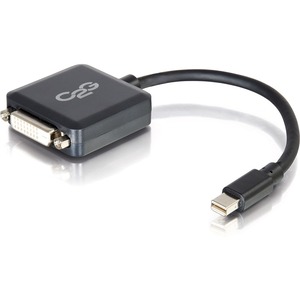 C2G 8in Mini DisplayPort to DVI Adapter-Thunderbolt to DVI-D Converter-M/F Black