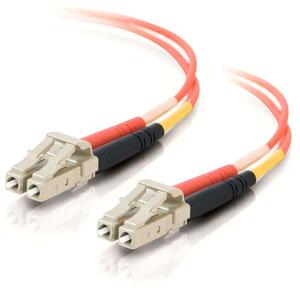 C2G-2m LC-LC 62.5/125 OM1 Duplex Multimode Fiber Optic Cable (Plenum-Rated) - Orange