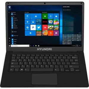 Hyundai HyBook, 14.1&quot; Celeron Laptop, 4GB RAM, 64GB Storage, Expandable 2.5&quot; SATA HDD Slot, Windows 10 Home S Mode, WiFi, Black