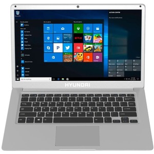 Hyundai HyBook, 14.1&quot; Celeron Laptop, 4GB RAM, 64GB Storage, Expandable 2.5&quot; SATA HDD Slot, Windows 10 Home S Mode, WiFi, Silver