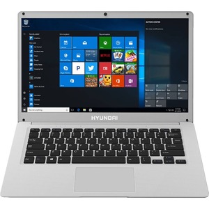 Hyundai HyBook 14.1&quot; Celeron Laptop, 8GB RAM, 128GB SSD, Front Webcam, RJ45, Windows 10 Home, WiFi, Silver