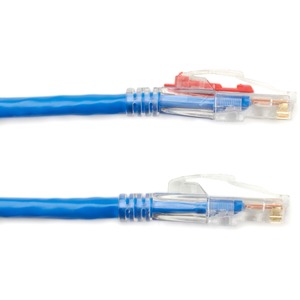 Black Box GigaBase 3 CAT5e 350-MHz Lockable Patch Cable (UTP), Blue, 1-ft. (0.3-m)