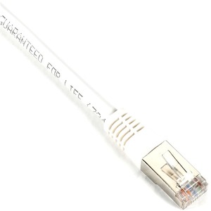 Black Box Cat5e 350-MHz, Shielded, Solid Backbone Cable (FTP), PVC, White, 25-ft. (7.6-m)