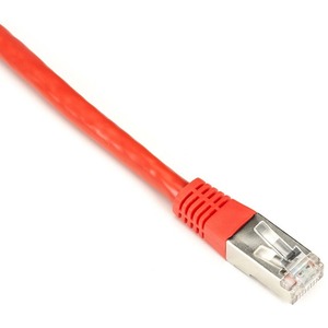 Black Box Cat6 250-MHz Shielded, Stranded Cable SSTP (PIMF), PVC, Red, 2-ft. (0.6-m)