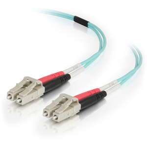 C2G 10m LC-LC 50/125 Duplex Multimode OM4 Fiber Cable - Aqua - 33ft