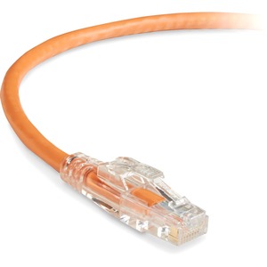 Black Box GigaBase 3 CAT5e 350-MHz Lockable Patch Cable (UTP), Orange, 2-ft. (0.6-m)