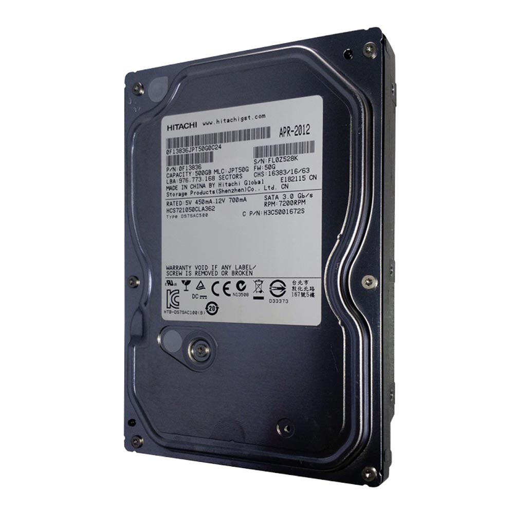 Hitachi HCS721050CLA362 500GB 7.2K 3Gb/s 3.5&quot; SATA Hard Drive 0F13836