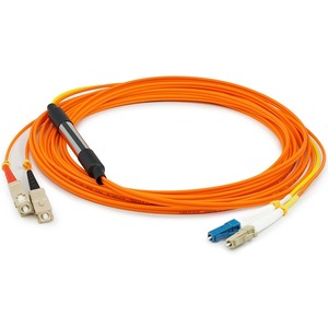 AddOn 3m LC (Male) to SC (Male) Orange OM2 &amp; OS1 Duplex Fiber Mode Conditioning Cable