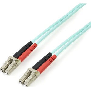 5m Fiber Optic Cable - 10 Gb Aqua - Multimode Duplex 50/125 - LSZH - LC/LC - OM3 - LC to LC Fiber Patch Cable