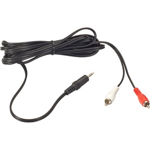 Black Box Stereo Audio Cable, (2) RCA Male to (1) 3.5-mm Male, 12-ft. (3.6-m)