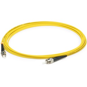 AddOn 3m ST (Male) to ST (Male) Yellow OS1 Simplex Fiber OFNR (Riser-Rated) Patch Cable