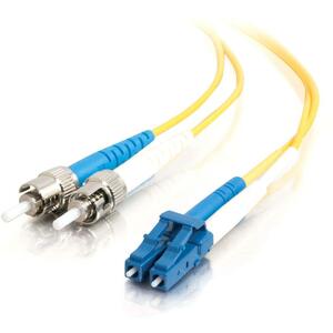 C2G-8m LC-ST 9/125 OS1 Duplex Singlemode PVC Fiber Optic Cable - Yellow